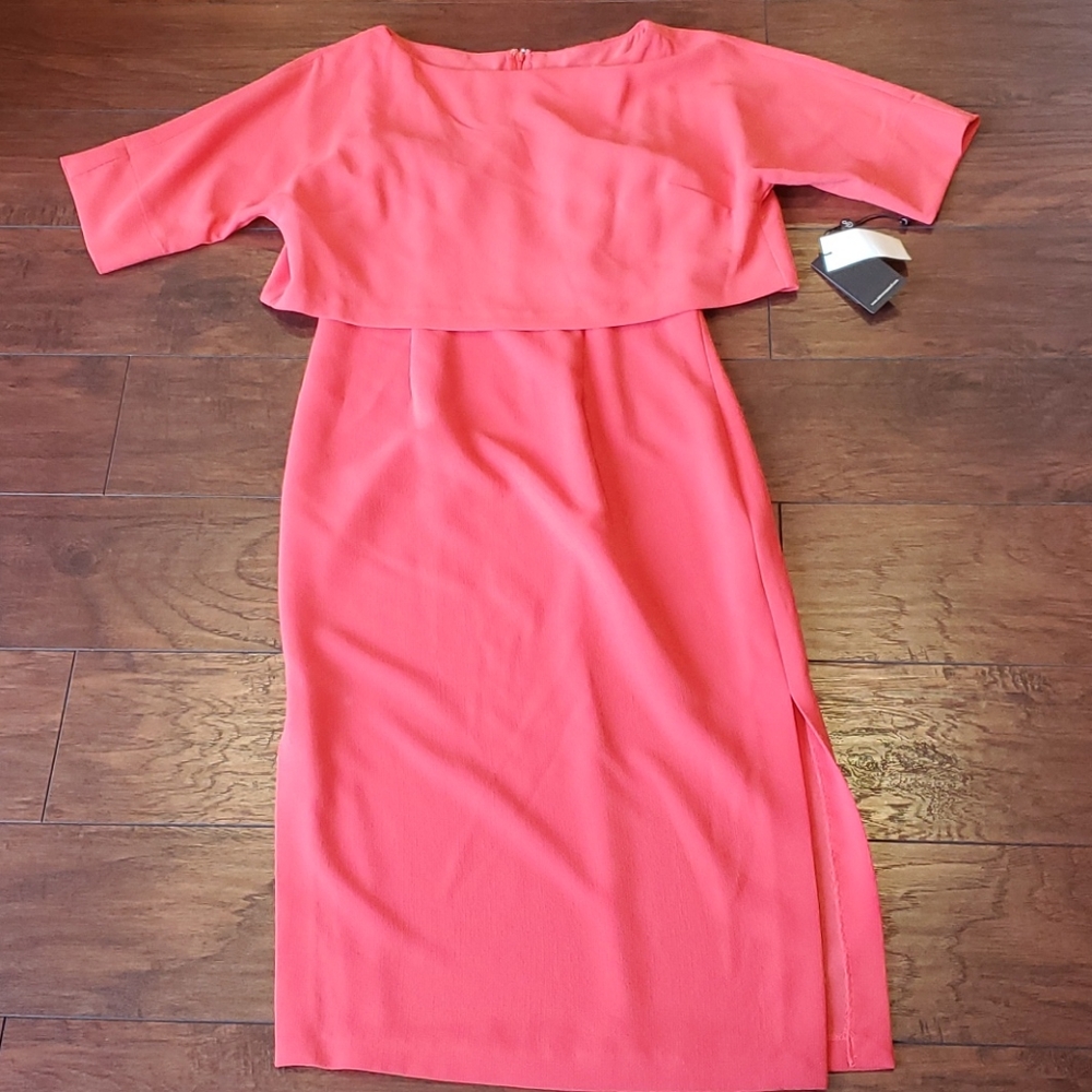 SOLD NWT Adrianna Papell cameron coral dress - Picture 3 of 9
